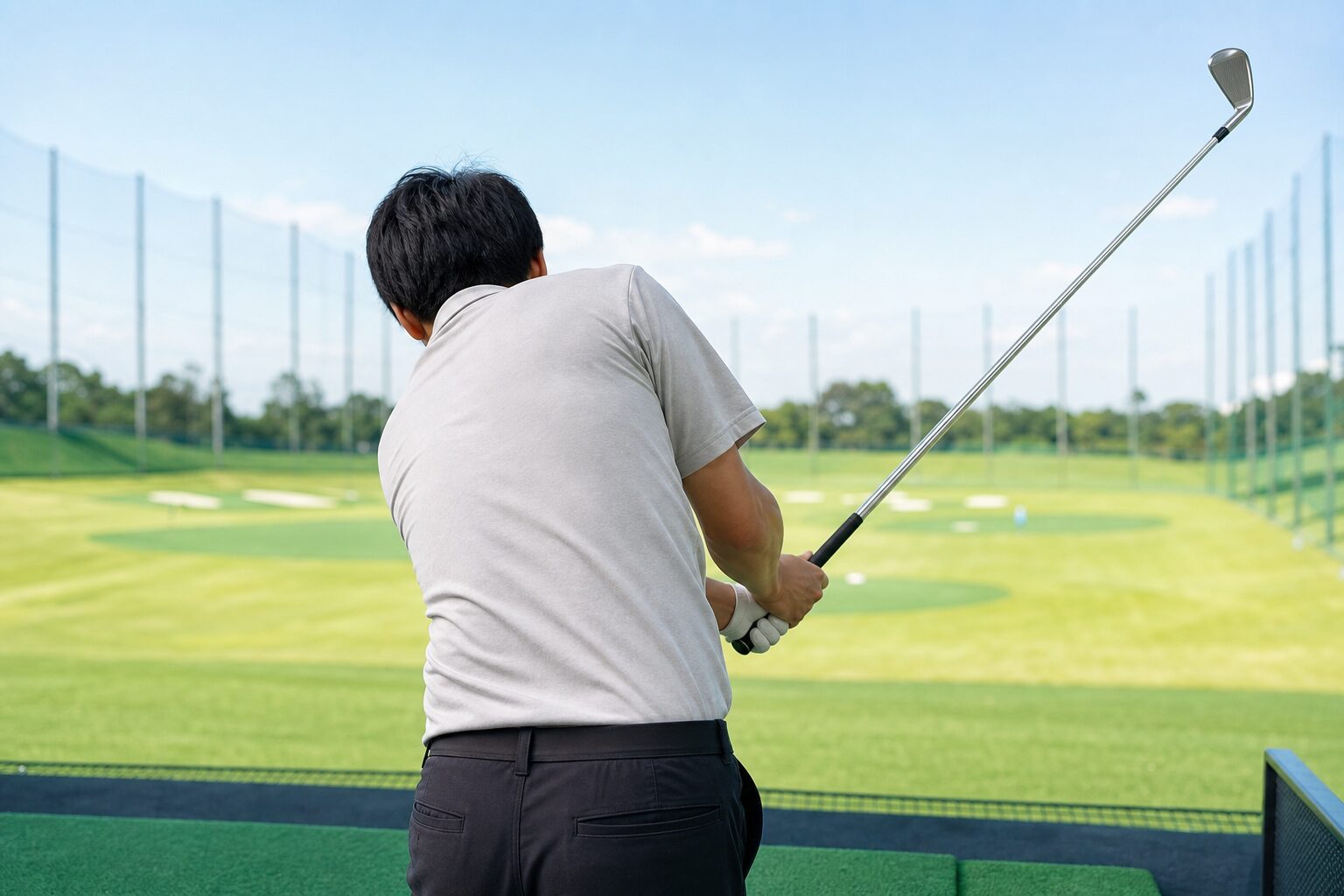 シャフトの面を2時方向に見せる