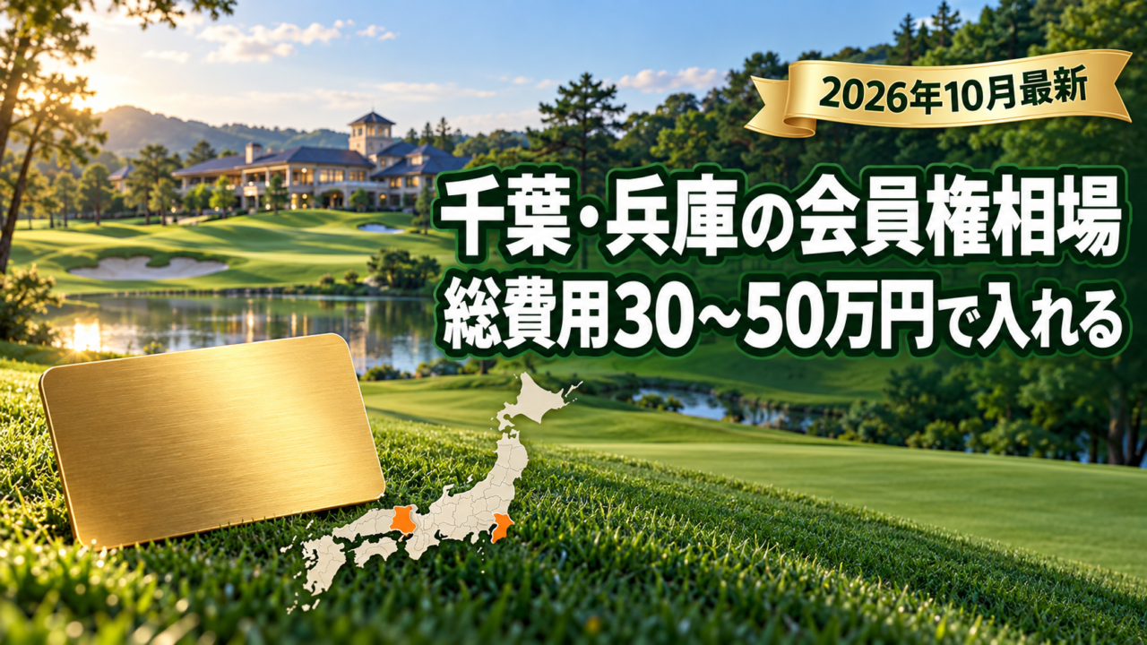 千葉・兵庫のゴルフ会員権相場：総費用30〜50万円で入れるコース（2026年10月）